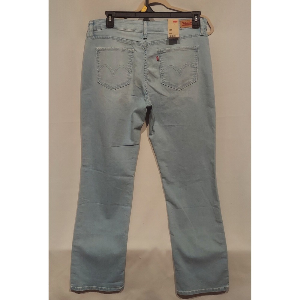 Levis Womens 518 Low-Rise Straight Leg Light Wash Jeans Size 15 NWT
